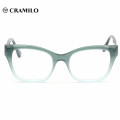 Hot selling green beautiful custom logo acetate spectacle frame